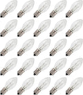 3228x25 (25 pack) - 7C7/CL, 7 Watt, C7 Night Light, Longer Life 130 Volt, Clear, E12 Candelabra Base, Incandescent Light Bulb, 25 Pack