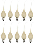 Country Style Silicone Dipped Candle Light Bulbs (Pkg of 10 Bulbs) ~ 5 Watt Pearlized Silicone, Gold Glow