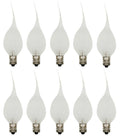 10 Pack - Silicone Dipped Electric Candle Lamp Chandelier Light Bulbs, Individually Boxed, 7 Watt