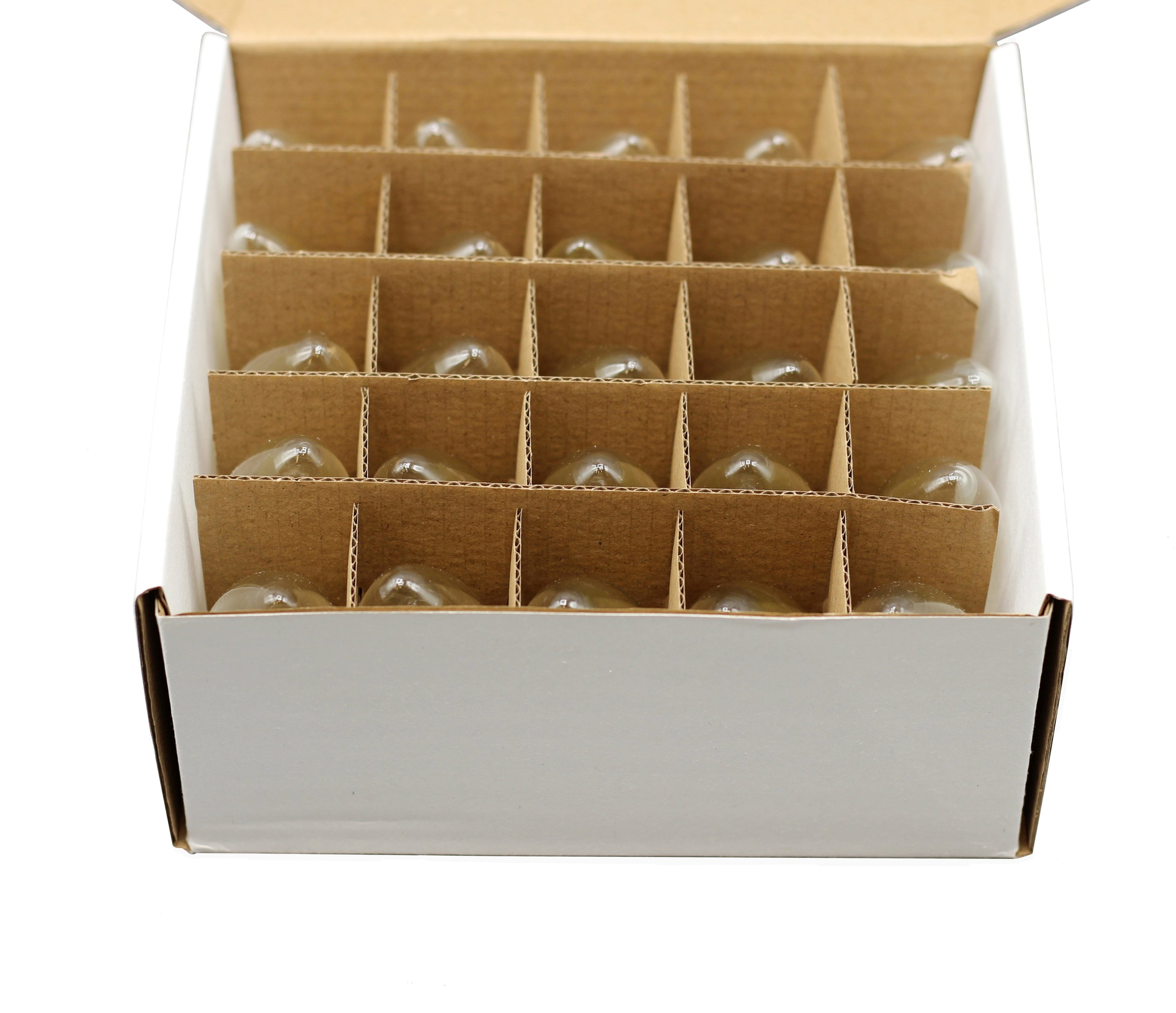 Creative Hobbies Box of 25 Clear Blinker Light Bulbs, C9 Intermediate Base, Random Blinking - 7 Watt - E17 Base - Great for Holiday Lighting